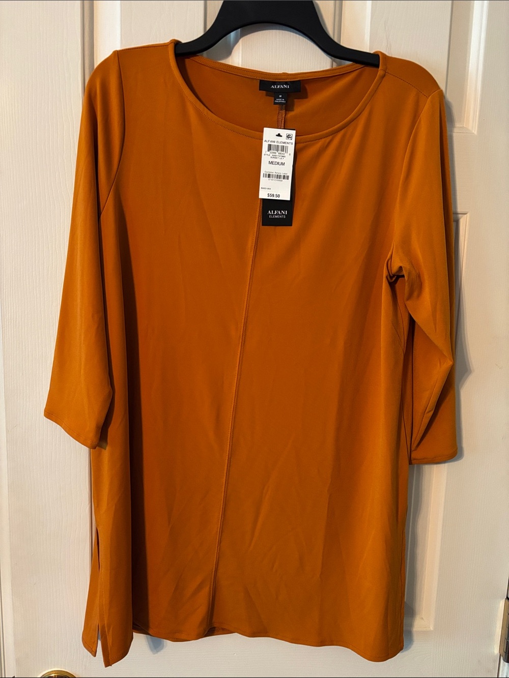 Alfani Scoop Neck Tunic in Rust
